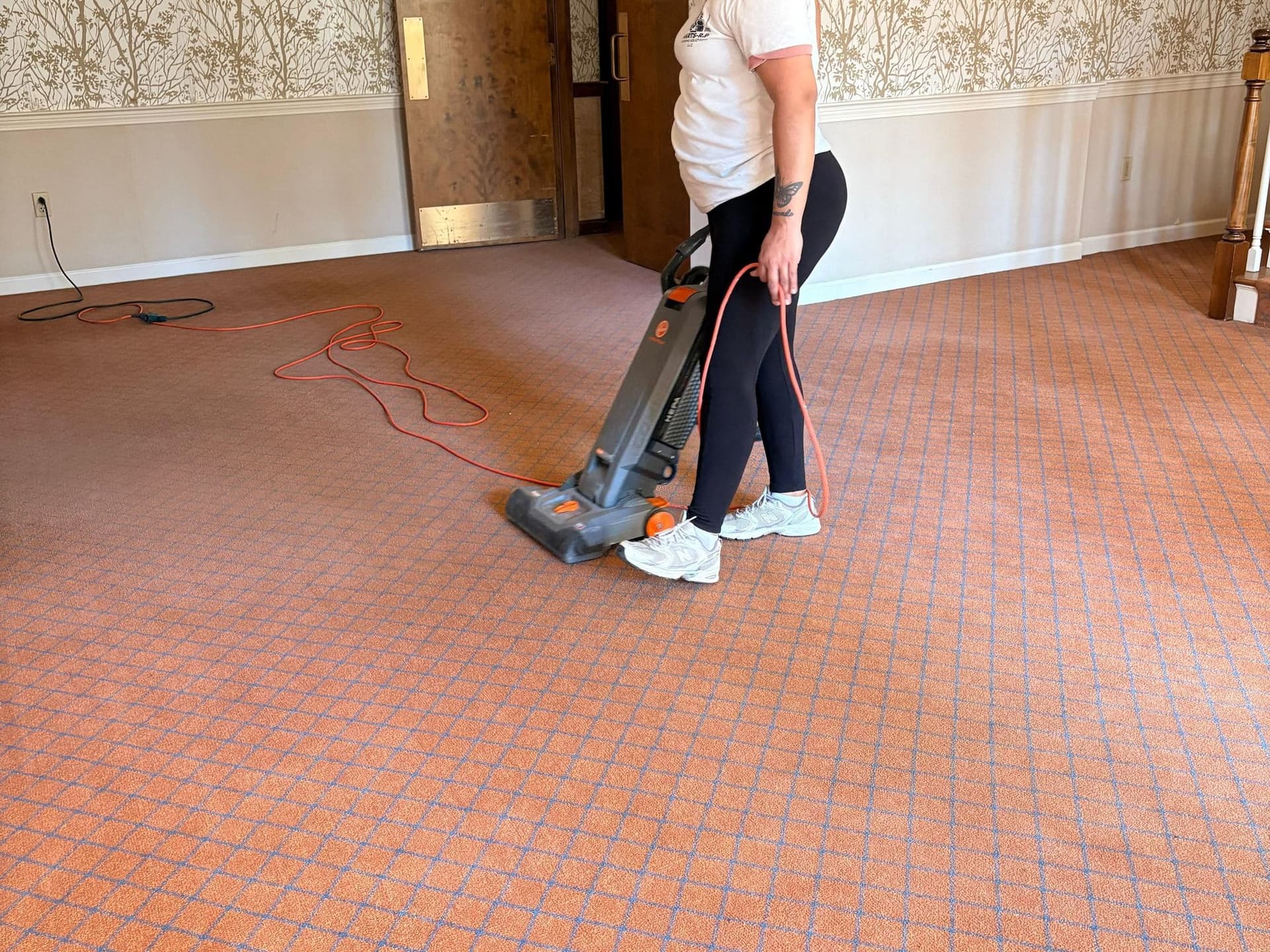 MARTS-R.P Cleaning Solutions crew cleaning carpeted floors